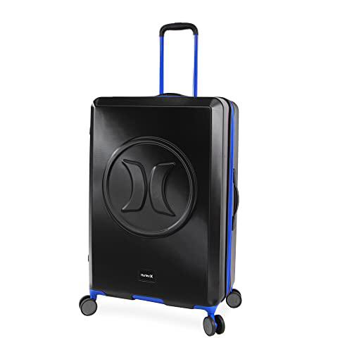 Hurley Equipaje Giratorio Wave Hardside, Negro/Azul