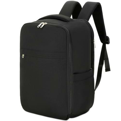 Cozary Mochila Viaje Cabina Avion 40x20x25 para Ryanair 20L Equipaje de Mano Bolsa de Viaje Hombre Mujer Maletas de Viaje Cabina Mochila Portatil 14 Pulgadas para Trabajo,Escuelas Negro