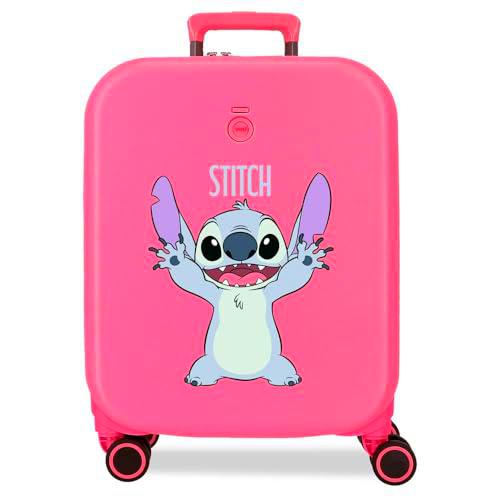 Joumma Disney Playful Maleta de Cabina Fucsia 40x55x20 cms Rígido 2,74 kgs Cierre TSA Integrado ABS 2,74 kgs 37L Extensible Equipaje de Mano