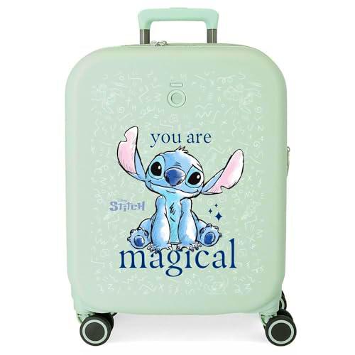 Joumma Disney You Are Magical Maleta de Cabina Verde 40x55x20 cms Rígido 2,74 kgs Cierre TSA Integrado ABS 2,74 kgs 37L Extensible Equipaje de Mano