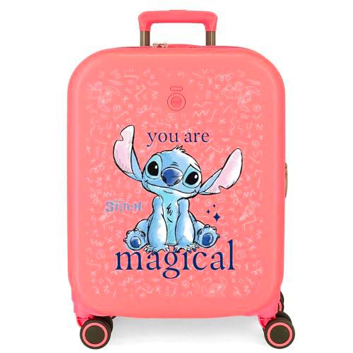 Joumma Disney You Are Magical Maleta de Cabina Coral 40x55x20 cms Rígido 2,74 kgs Cierre TSA Integrado ABS 2,74 kgs 37L Extensible Equipaje de Mano
