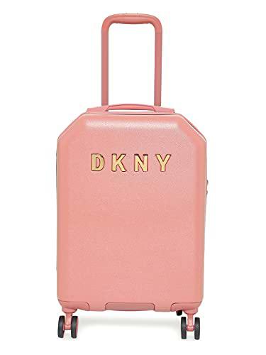 DKNY Logotipo de metal de moda vertical con 8 ruedas giratorias