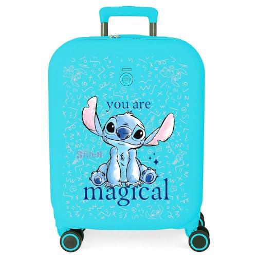 Joumma Disney You Are Magical Maleta de Cabina Azul 40x55x20 cms Rígido 3,22 kgs Cierre TSA Integrado ABS 3,22 kgs 37L Equipaje de Mano