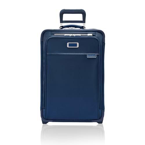 Briggs &amp; Riley Baseline Uprights, Navy, 26&quot; Medium Checked Expandable
