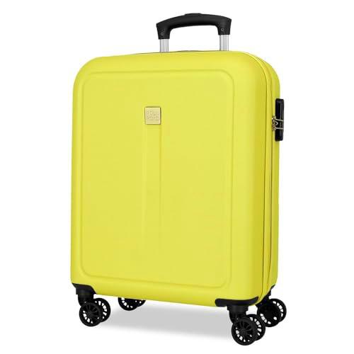 Roll Road Camboya Maleta de Cabina Amarillo 40x55x20 cms Rígido 2,9kgs Cierre de combinación Lateral ABS 2,9kgs 37L Equipaje de Mano