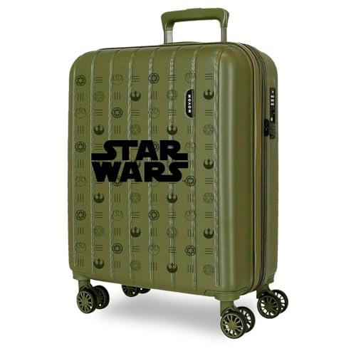Joumma Star Wars Green Maleta de Cabina Verde 40x55x20 cms rígida 2,8 kgs Cierre TSA Integrado ABS 2,8 kgs 37L Extensible Equipaje de Mano