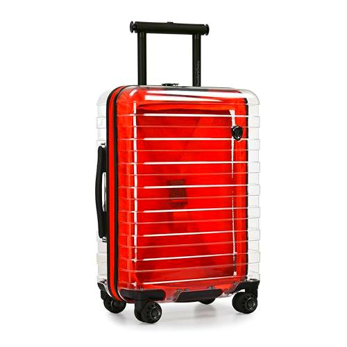 Traveler's Choice Millennial II - Maleta de Mano rígida Transparente de 22 Pulgadas