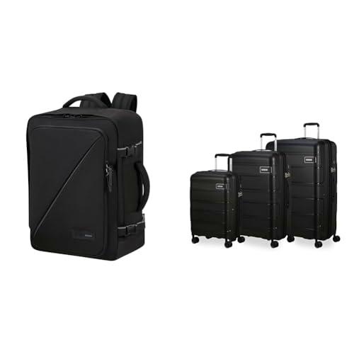 American Tourister Skymax &amp; Take2Cabin - Juego de 3 maletas y Equipaje de mano Ryanair