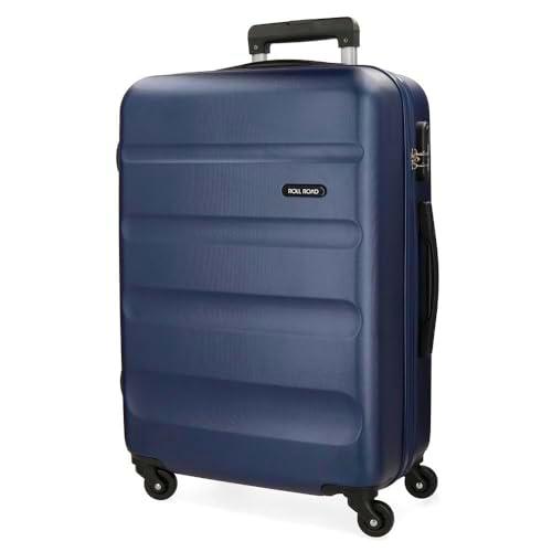 Roll Road Flex Maleta Grande Azul 51x74x28 cms Rígida ABS Cierre combinación 91L 3,8Kgs 4 Ruedas