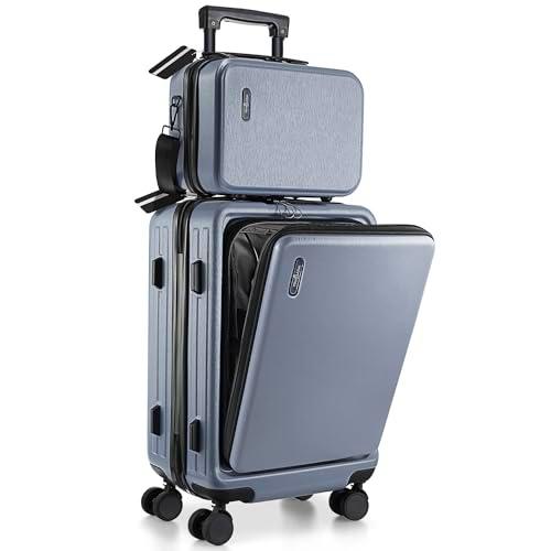 TRAVELARIM 22x14x9 Aprobado por aerolíneas Equipaje Carcasa Dura Duradera con Ruedas giratorias