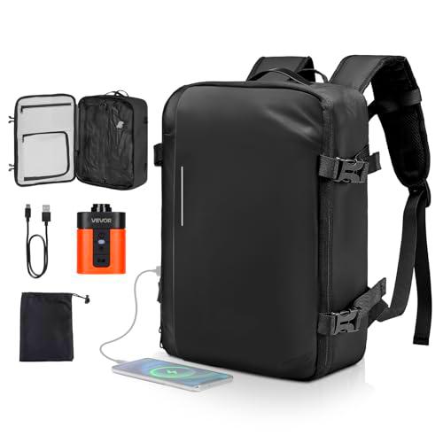 VEVOR Mochila de Viaje de 35 L, con Compresor de Vacío y Bomba de Aire
