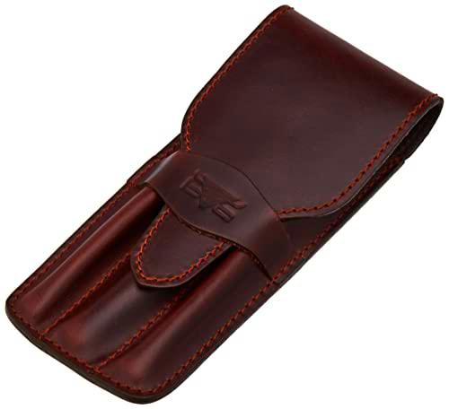 MIKA 28057202 - Estuche de Piel auténtica, para 3 bolígrafos y bolígrafos de Todo Tipo